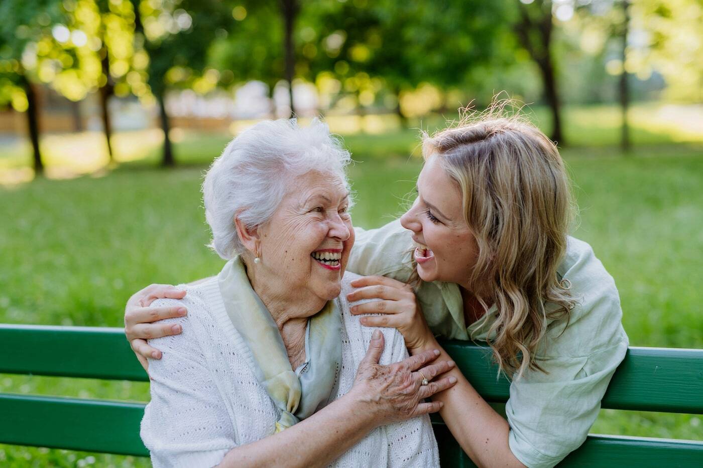 Woman and Mother in Park